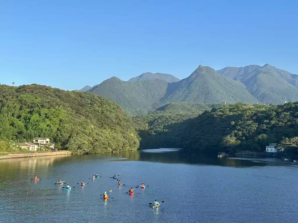 安房川は屋久島のカヤックのメッカ